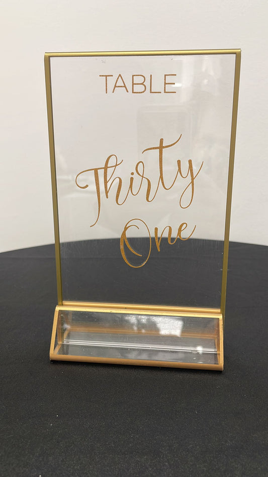 GOLD TABLE NUMBER
