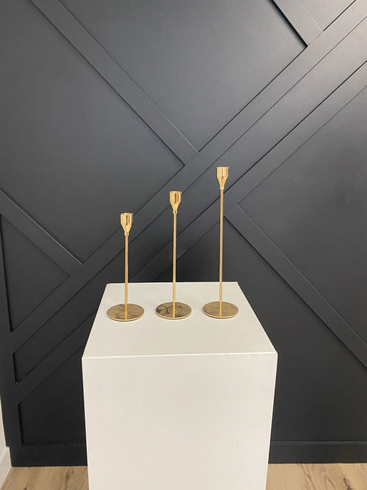 Gold Taper Candle Holder ( Set of 3 )