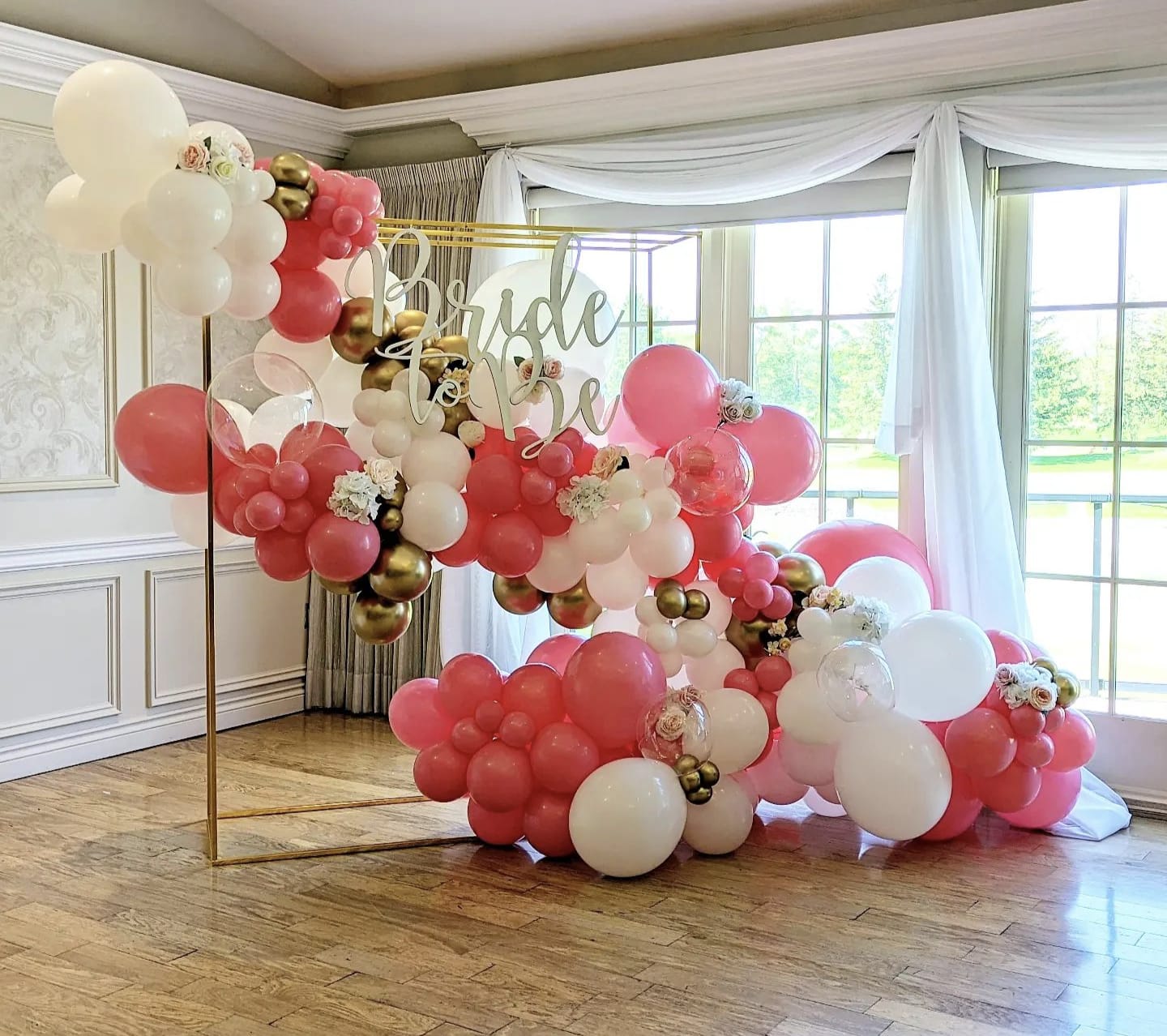 Gold Metal Layered Rectangular Arch