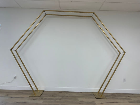 GOLD HEXAGON METAL ARCH