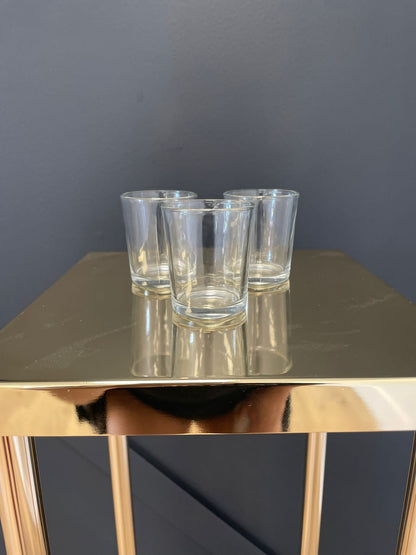 CLEAR VOTIVE CANDLE HOLDERS