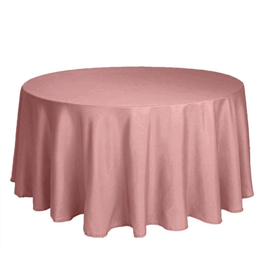 DUSTY ROSE POLYESTER ROUND TABLE CLOTHS