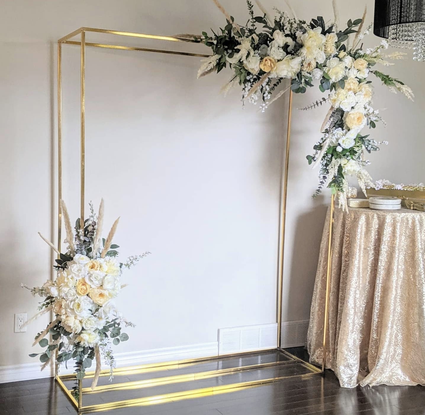 Gold Metal Layered Rectangular Arch